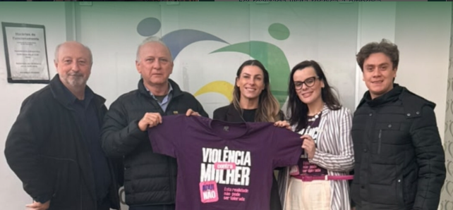 ACIRNE recebe representantes da FACISC para fortalecer a campanha “Aqui Não” em Rio Negrinho